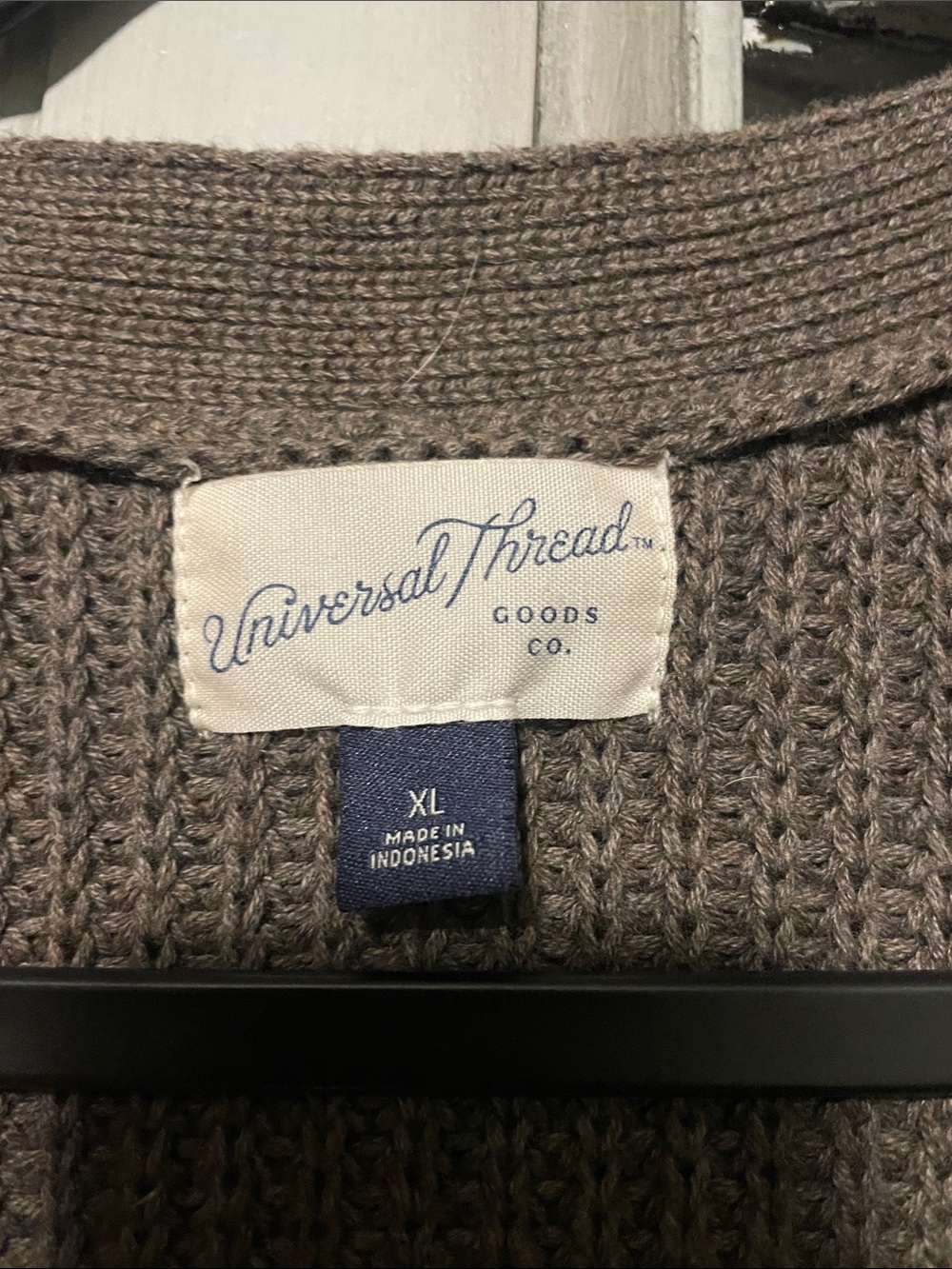 Universal Thread Taupe Button-Front Knit Vest - Picture 2 of 6